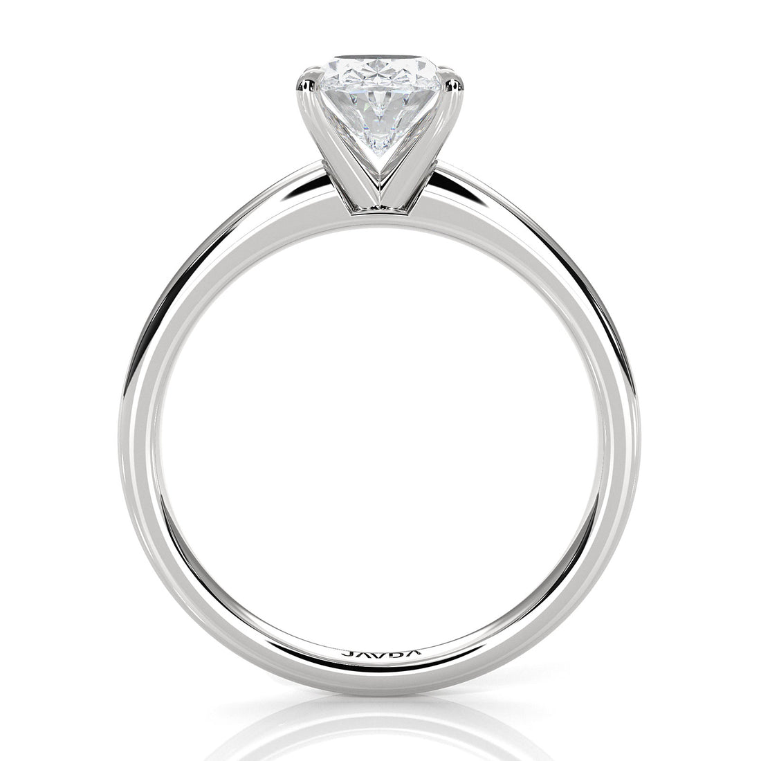 5g Lab Grown Diamond IGI Certified Flat Edge Solitaire Engagement Ring 3mm Setting 1.00 Ctw.
