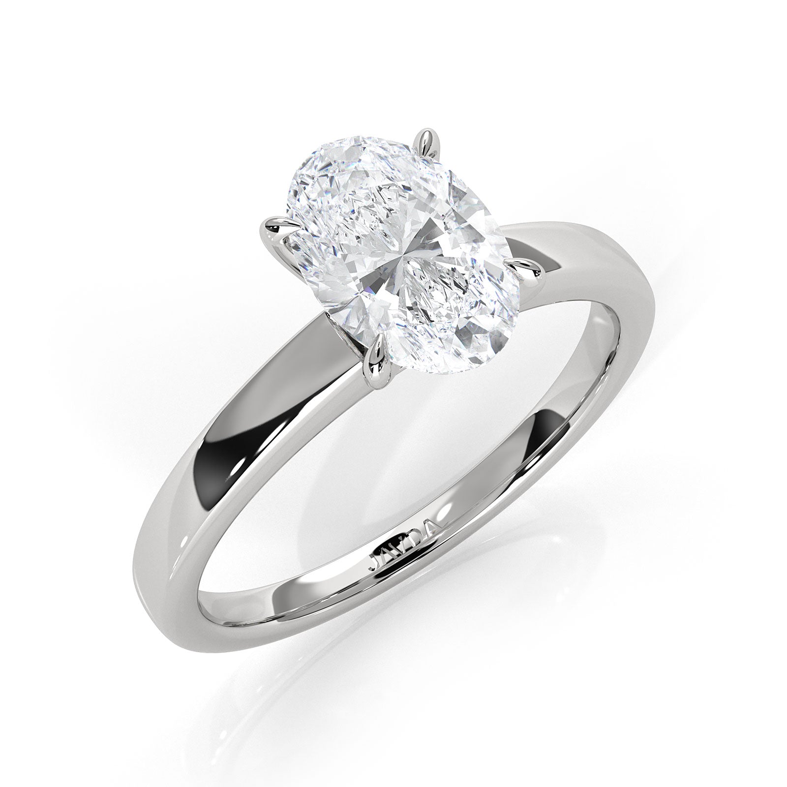 5g Lab Grown Diamond IGI Certified Flat Edge Solitaire Engagement Ring 3mm Setting 1.00 Ctw.