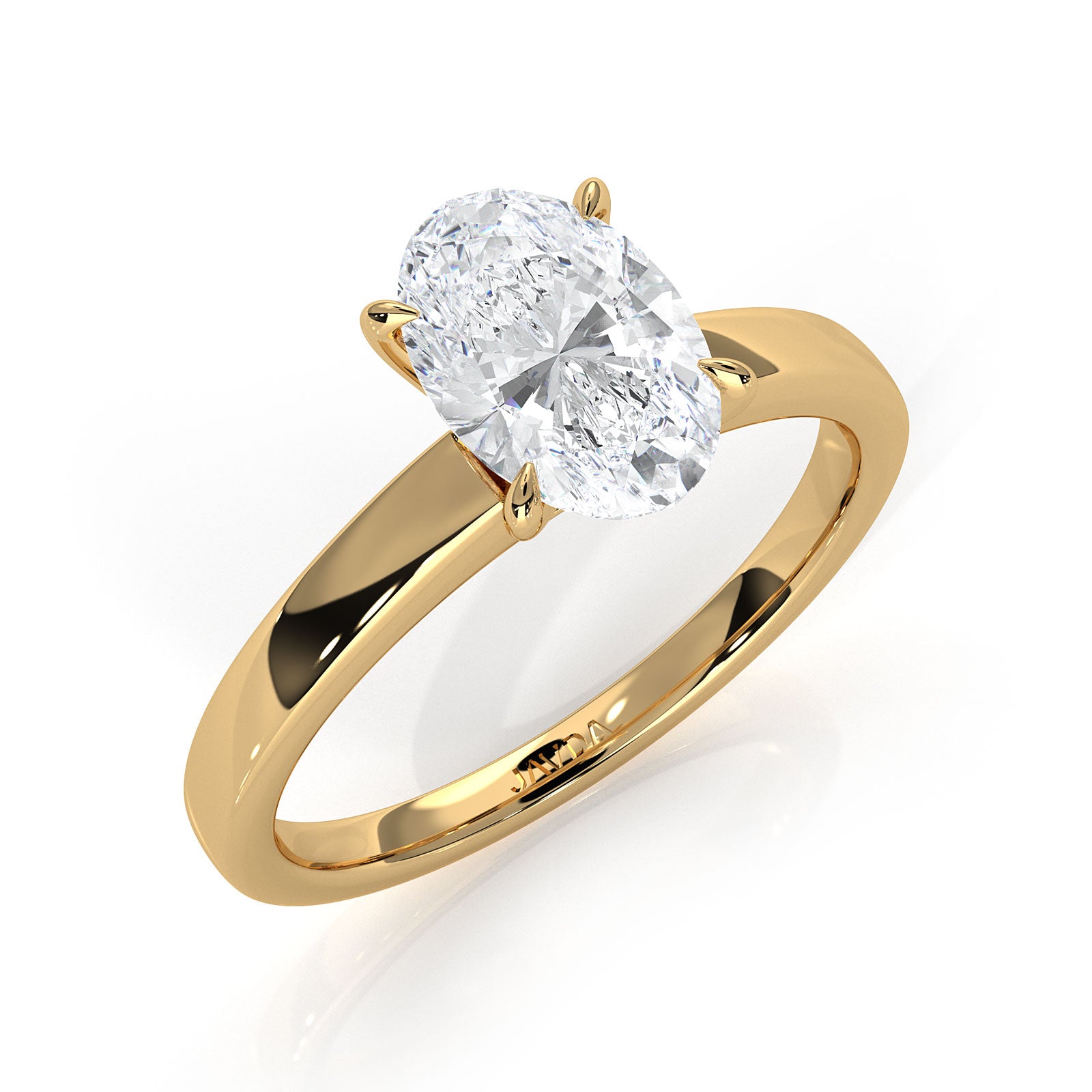 5g Lab Grown Diamond IGI Certified Flat Edge Solitaire Engagement Ring 3mm Setting 1.00 Ctw.