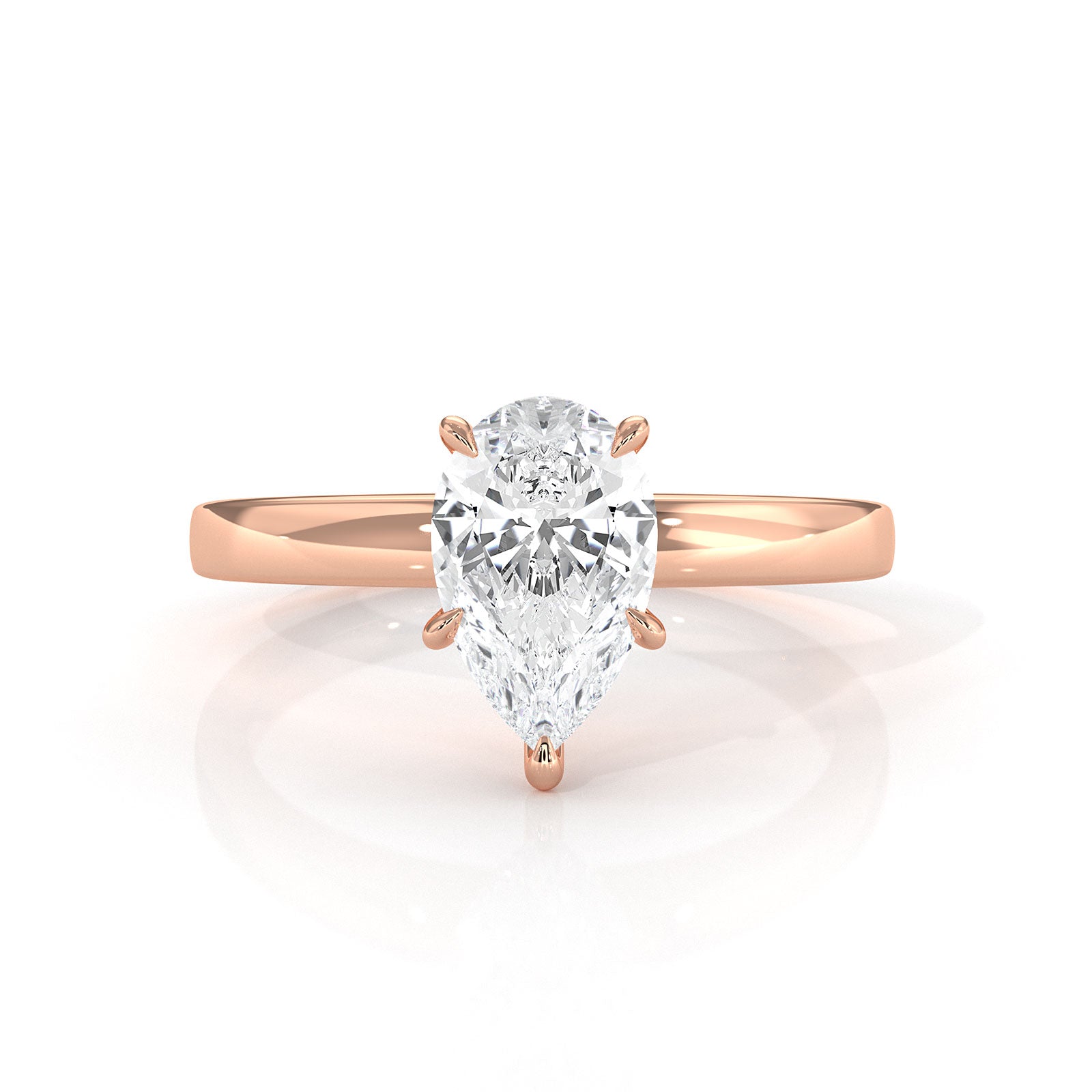 5g Lab Grown Diamond IGI Certified Flat Edge Solitaire Engagement Ring 3mm Setting 1.00 Ctw.