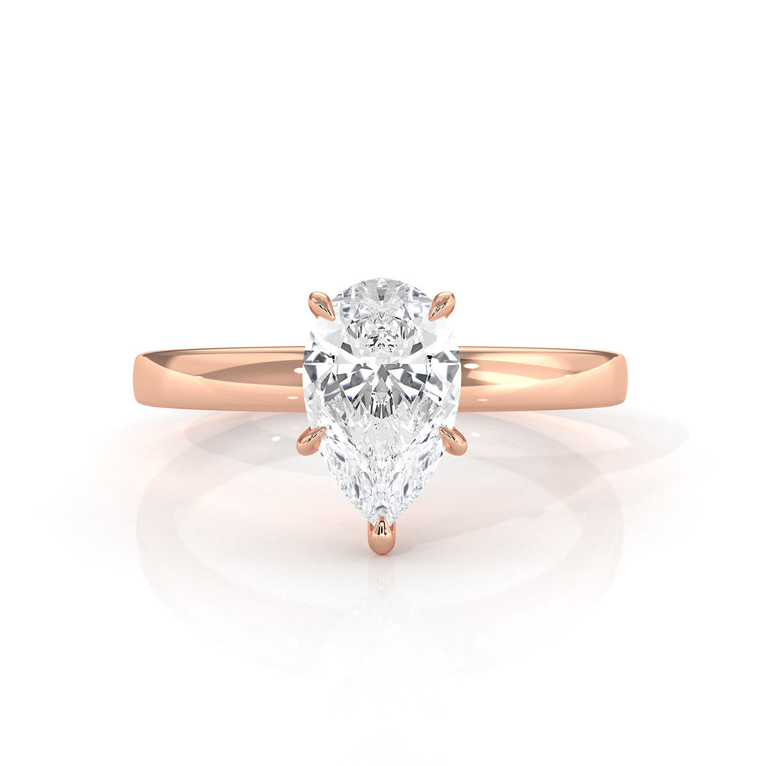 5g Lab Grown Diamond IGI Certified Flat Edge Solitaire Engagement Ring 3mm Setting 1.00 Ctw.