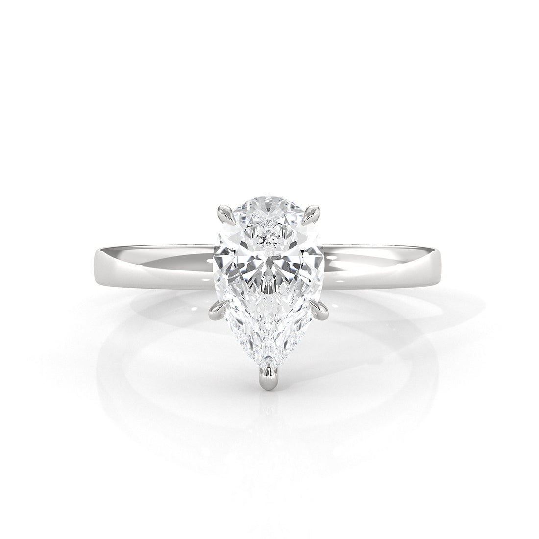 5g Lab Grown Diamond IGI Certified Flat Edge Solitaire Engagement Ring 3mm Setting 1.00 Ctw.