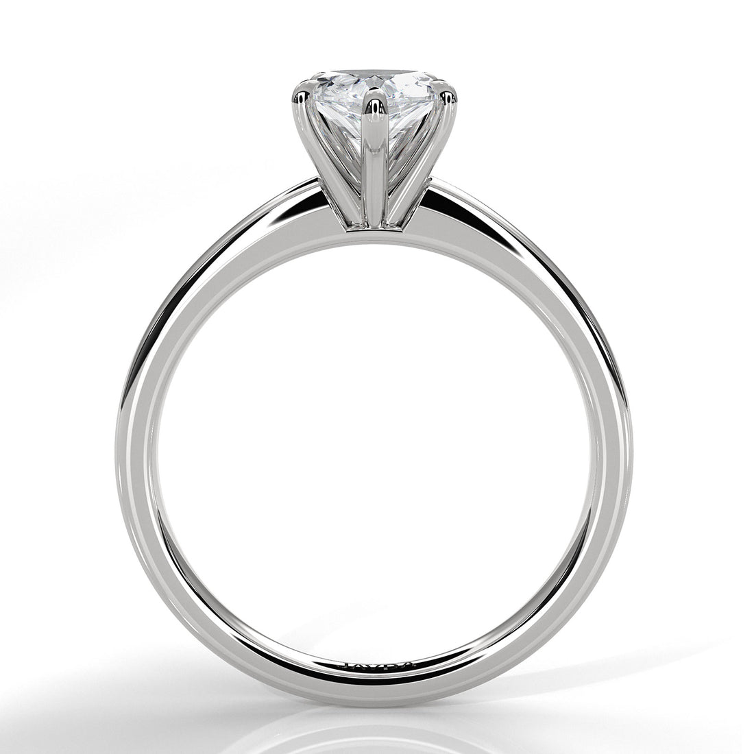 5g Lab Grown Diamond IGI Certified Flat Edge Solitaire Engagement Ring 3mm Setting 1.00 Ctw.