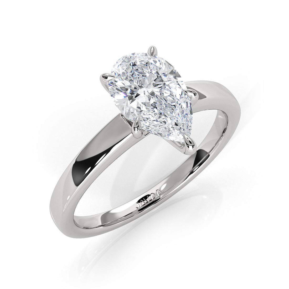 5g Lab Grown Diamond IGI Certified Flat Edge Solitaire Engagement Ring 3mm Setting 1.00 Ctw.