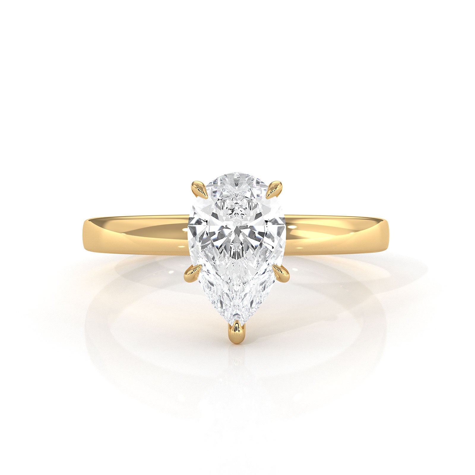 5g Lab Grown Diamond IGI Certified Flat Edge Solitaire Engagement Ring 3mm Setting 1.00 Ctw.