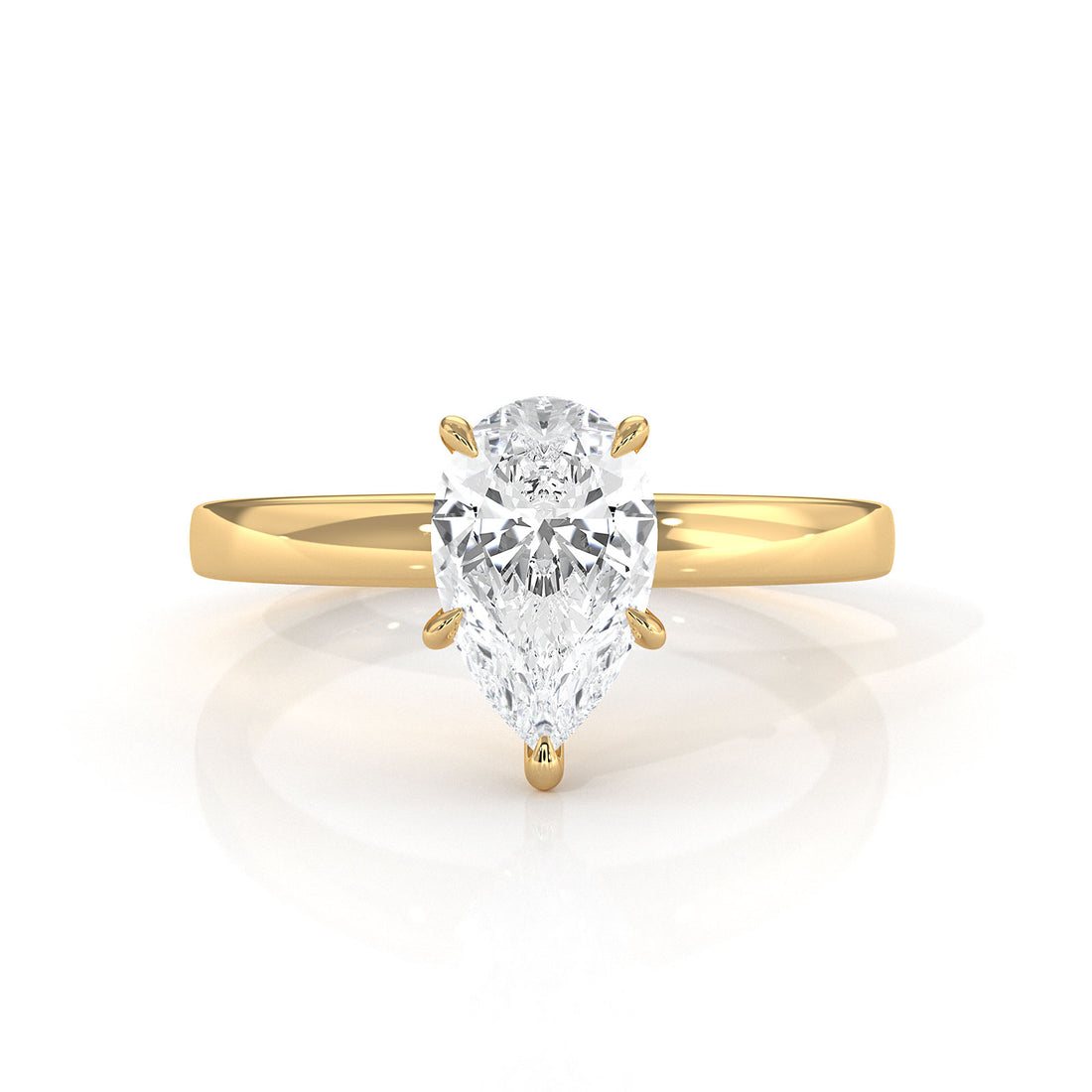 5g Lab Grown Diamond IGI Certified Flat Edge Solitaire Engagement Ring 3mm Setting 1.00 Ctw.