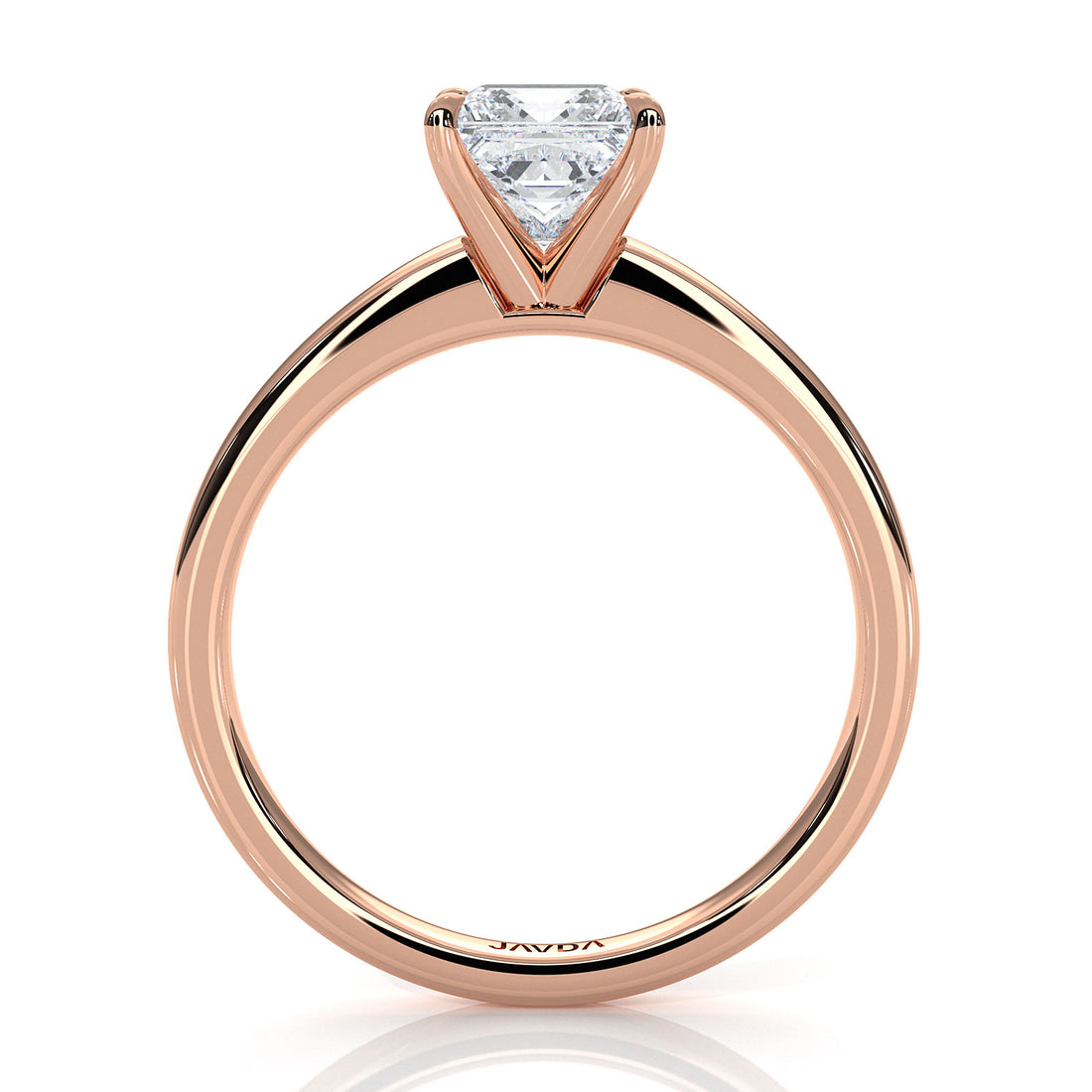 5g Lab Grown Diamond IGI Certified Flat Edge Solitaire Engagement Ring 3mm Setting 1.00 Ctw.