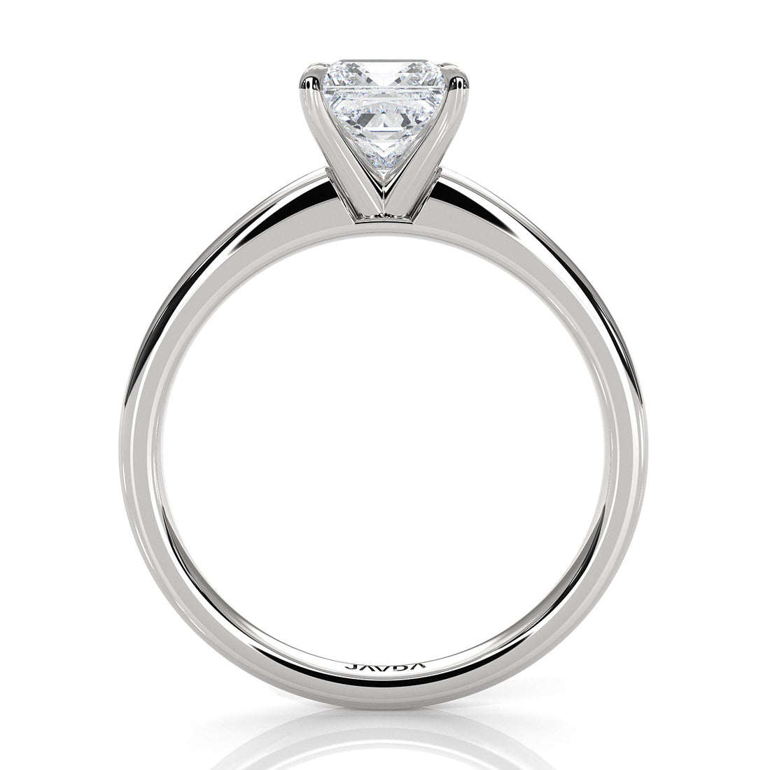 5g Lab Grown Diamond IGI Certified Flat Edge Solitaire Engagement Ring 3mm Setting 1.00 Ctw.