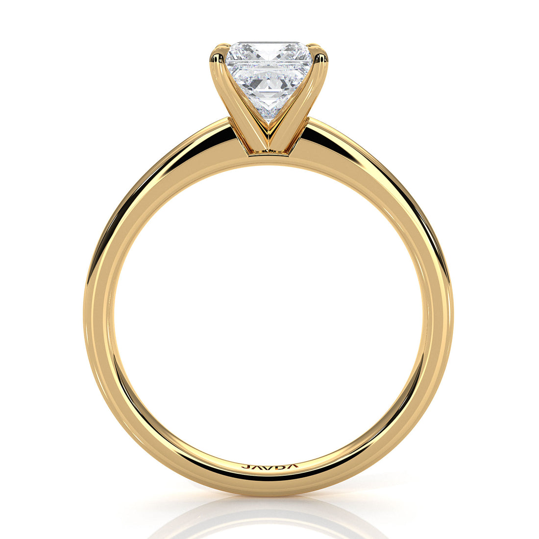 5g Lab Grown Diamond IGI Certified Flat Edge Solitaire Engagement Ring 3mm Setting 1.00 Ctw.