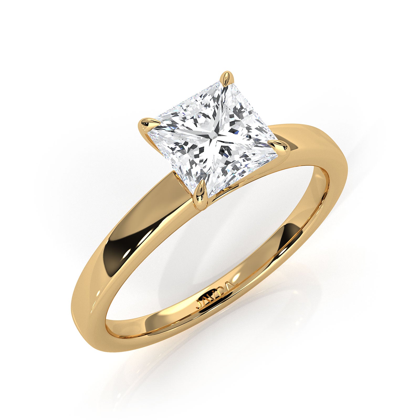 5g Lab Grown Diamond IGI Certified Flat Edge Solitaire Engagement Ring 3mm Setting 1.00 Ctw.