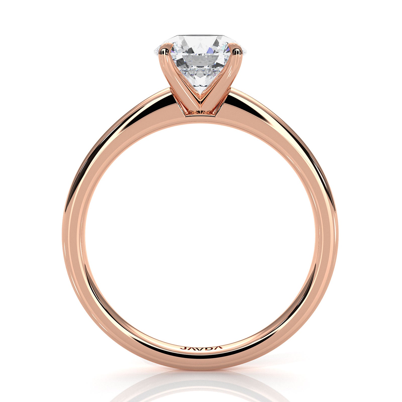 5g Lab Grown Diamond IGI Certified Flat Edge Solitaire Engagement Ring 3mm Setting 1.00 Ctw.
