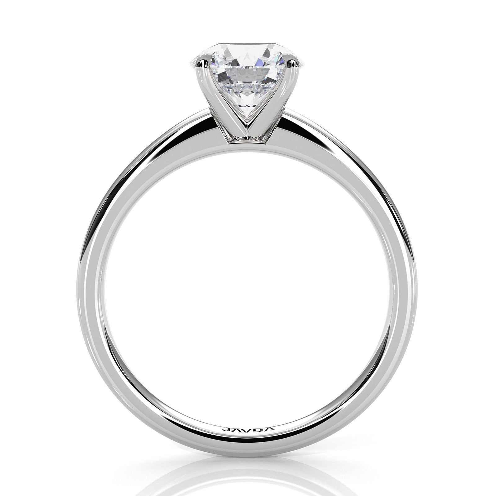 5g Lab Grown Diamond IGI Certified Flat Edge Solitaire Engagement Ring 3mm Setting 1.00 Ctw.