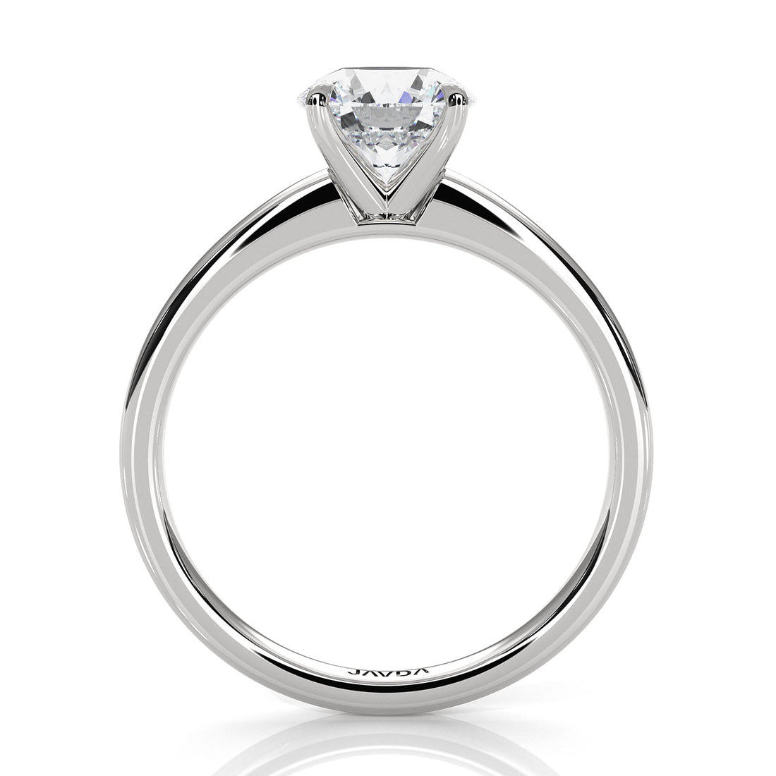 5g Lab Grown Diamond IGI Certified Flat Edge Solitaire Engagement Ring 3mm Setting 1.00 Ctw.