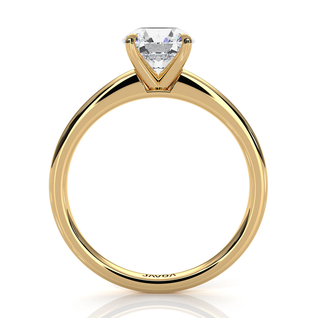 5g Lab Grown Diamond IGI Certified Flat Edge Solitaire Engagement Ring 3mm Setting 1.00 Ctw.