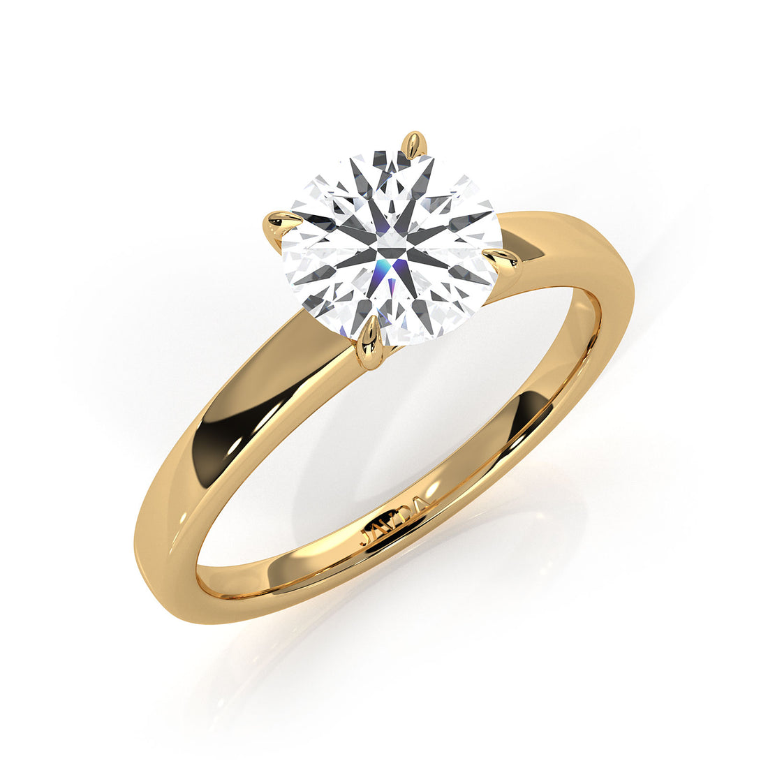 5g Lab Grown Diamond IGI Certified Flat Edge Solitaire Engagement Ring 3mm Setting 1.00 Ctw.