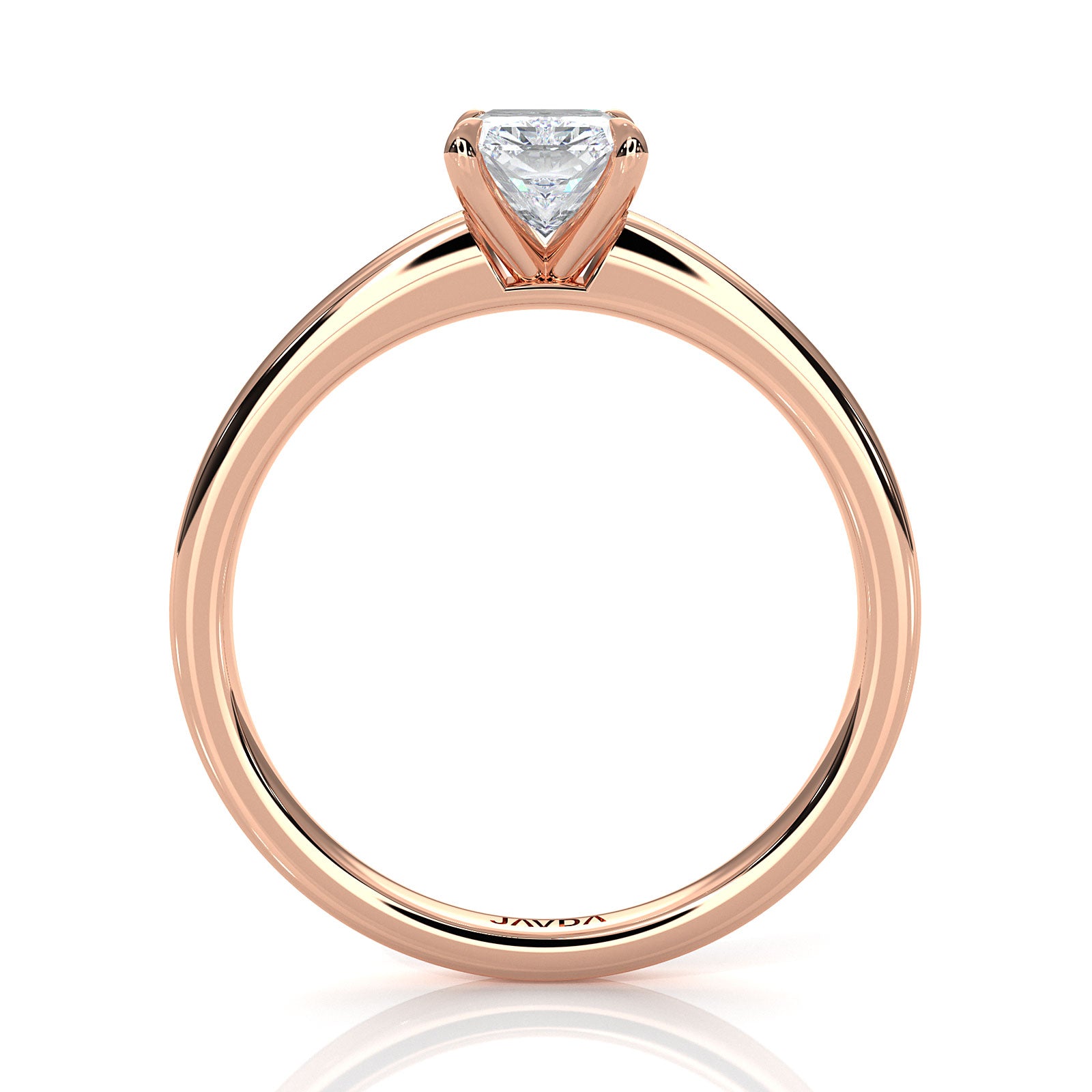 5g Lab Grown Diamond IGI Certified Flat Edge Solitaire Engagement Ring 3mm Setting 1.00 Ctw.