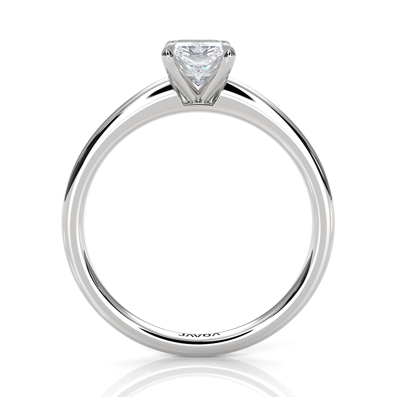 5g Lab Grown Diamond IGI Certified Flat Edge Solitaire Engagement Ring 3mm Setting 1.00 Ctw.