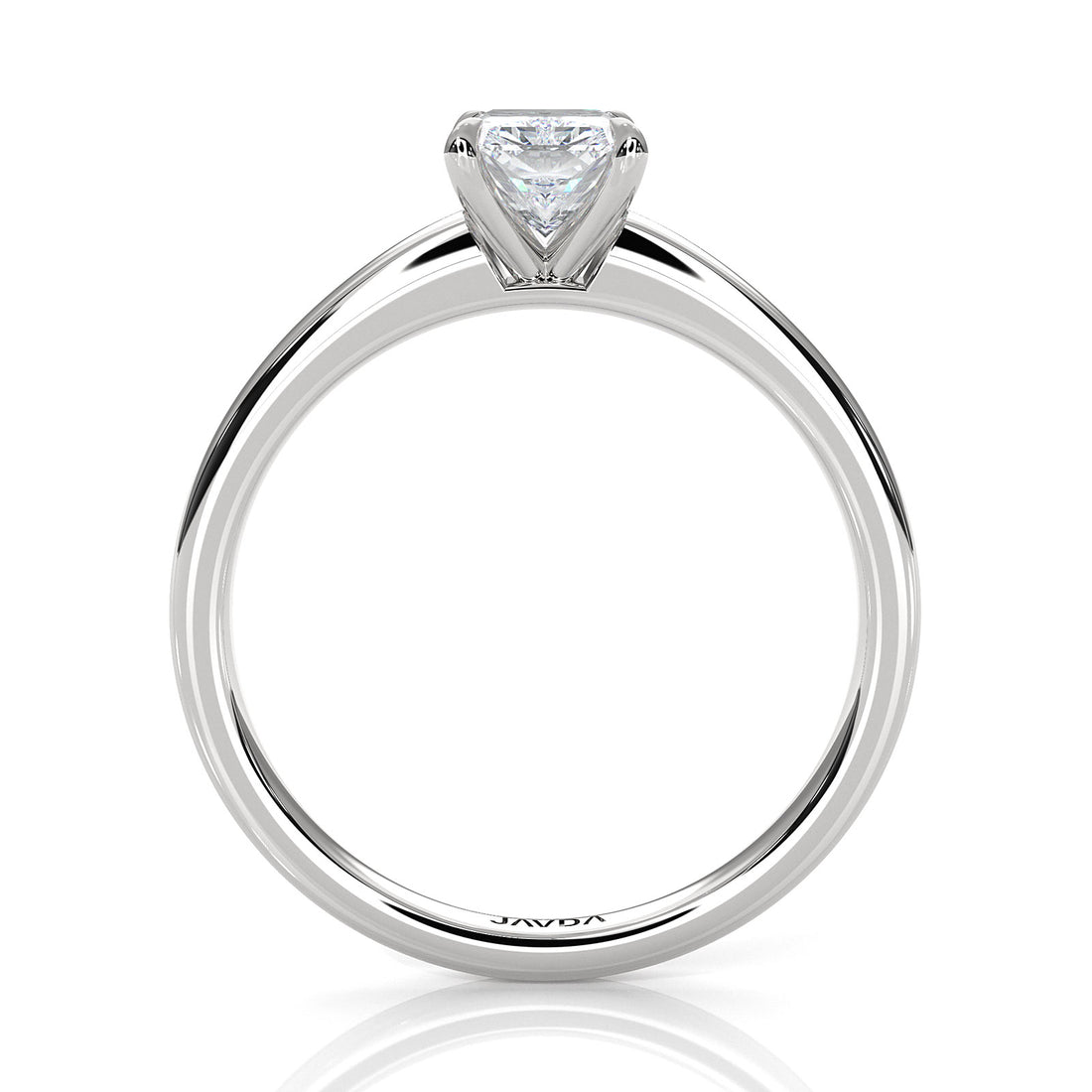 5g Lab Grown Diamond IGI Certified Flat Edge Solitaire Engagement Ring 3mm Setting 1.00 Ctw.