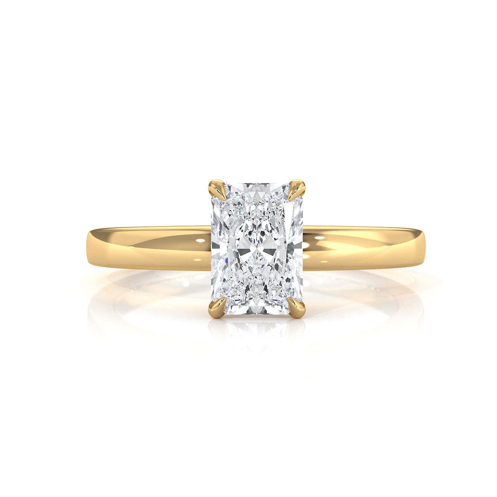 5g Lab Grown Diamond IGI Certified Flat Edge Solitaire Engagement Ring 3mm Setting 1.00 Ctw.