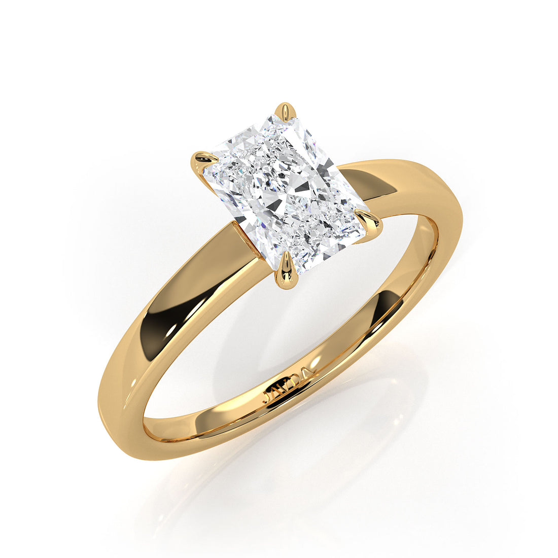 5g Lab Grown Diamond IGI Certified Flat Edge Solitaire Engagement Ring 3mm Setting 1.00 Ctw.
