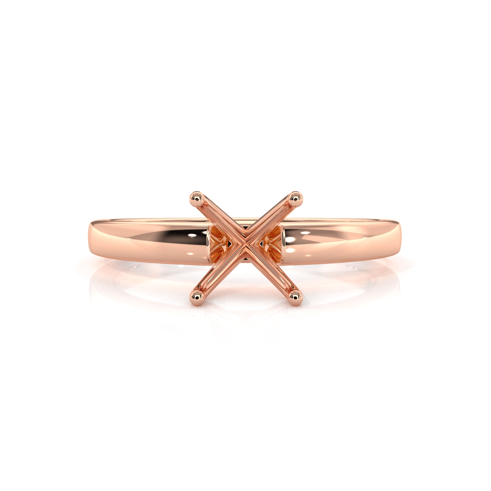 5g Solitaire Style Semi Mount Engagement Ring Setting 3mm