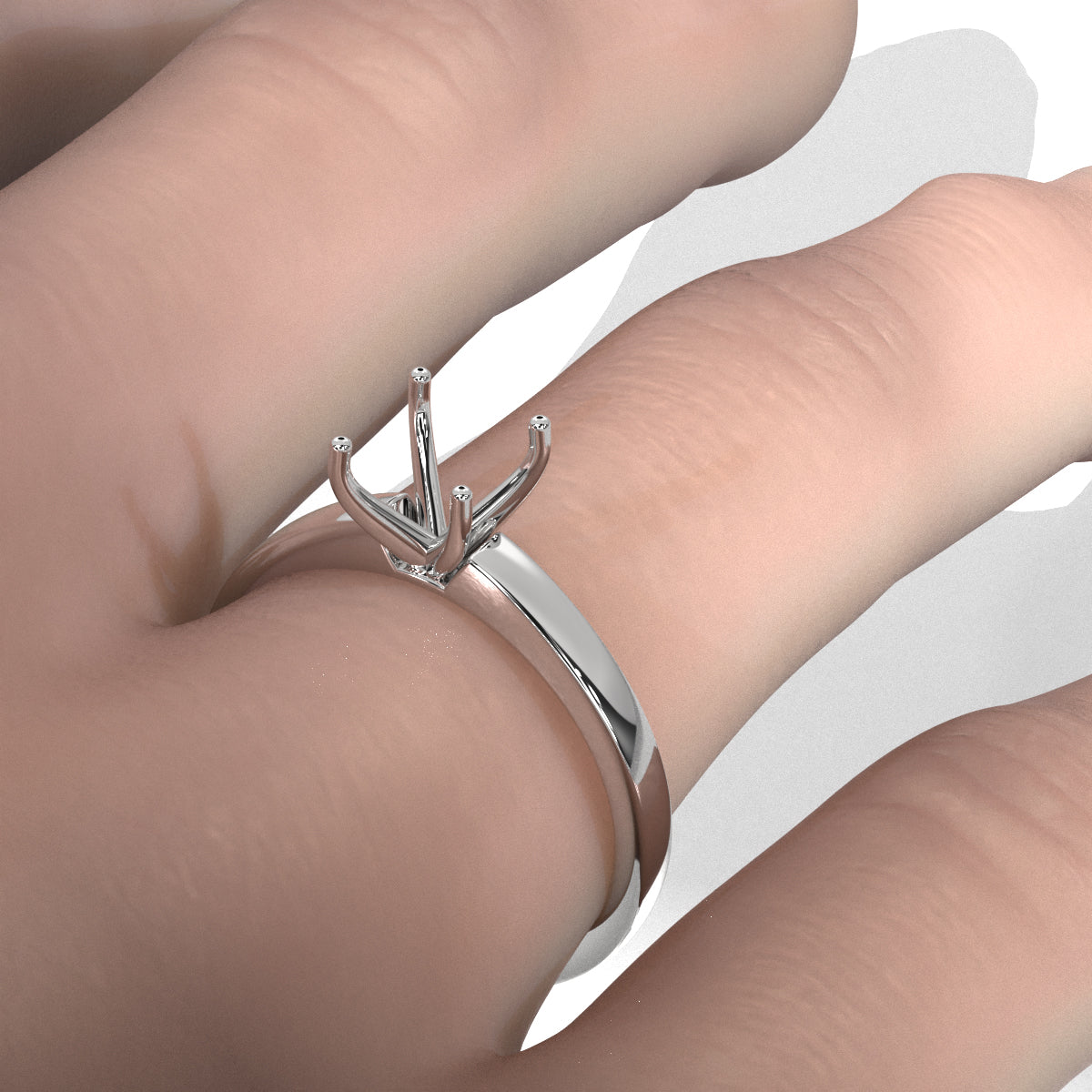 5g Solitaire Style Semi Mount Engagement Ring Setting 3mm