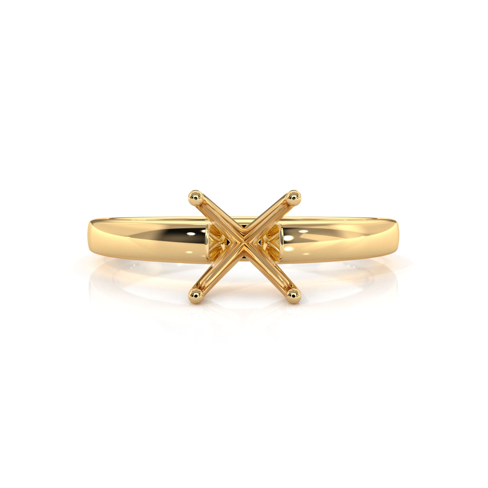 5g Solitaire Style Semi Mount Engagement Ring Setting 3mm