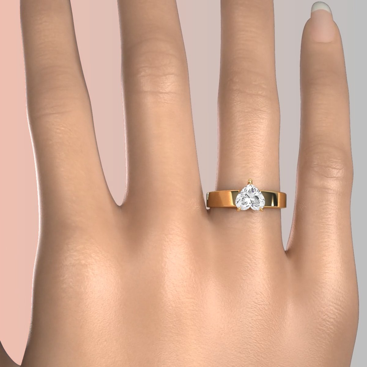 IGI Certified Lab Grown Diamond Cathedral Style Engagement Ring 6g Solitaire Setting 4.5mm 1.00 Ctw.