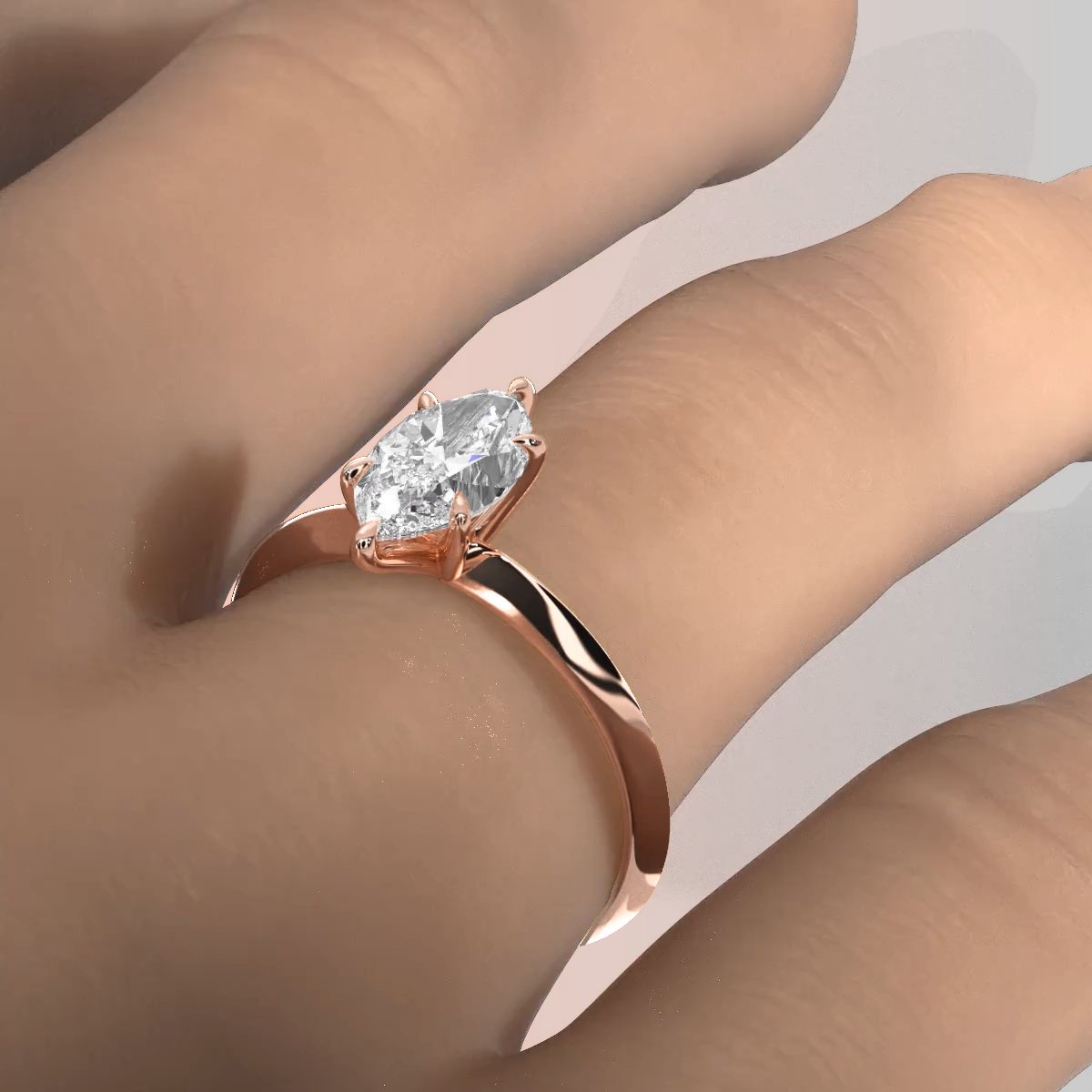 3g 2.2mm Claw Prong Solitaire Style Lab Grown Diamond Engagement Ring IGI Certified 1.00 Ctw.