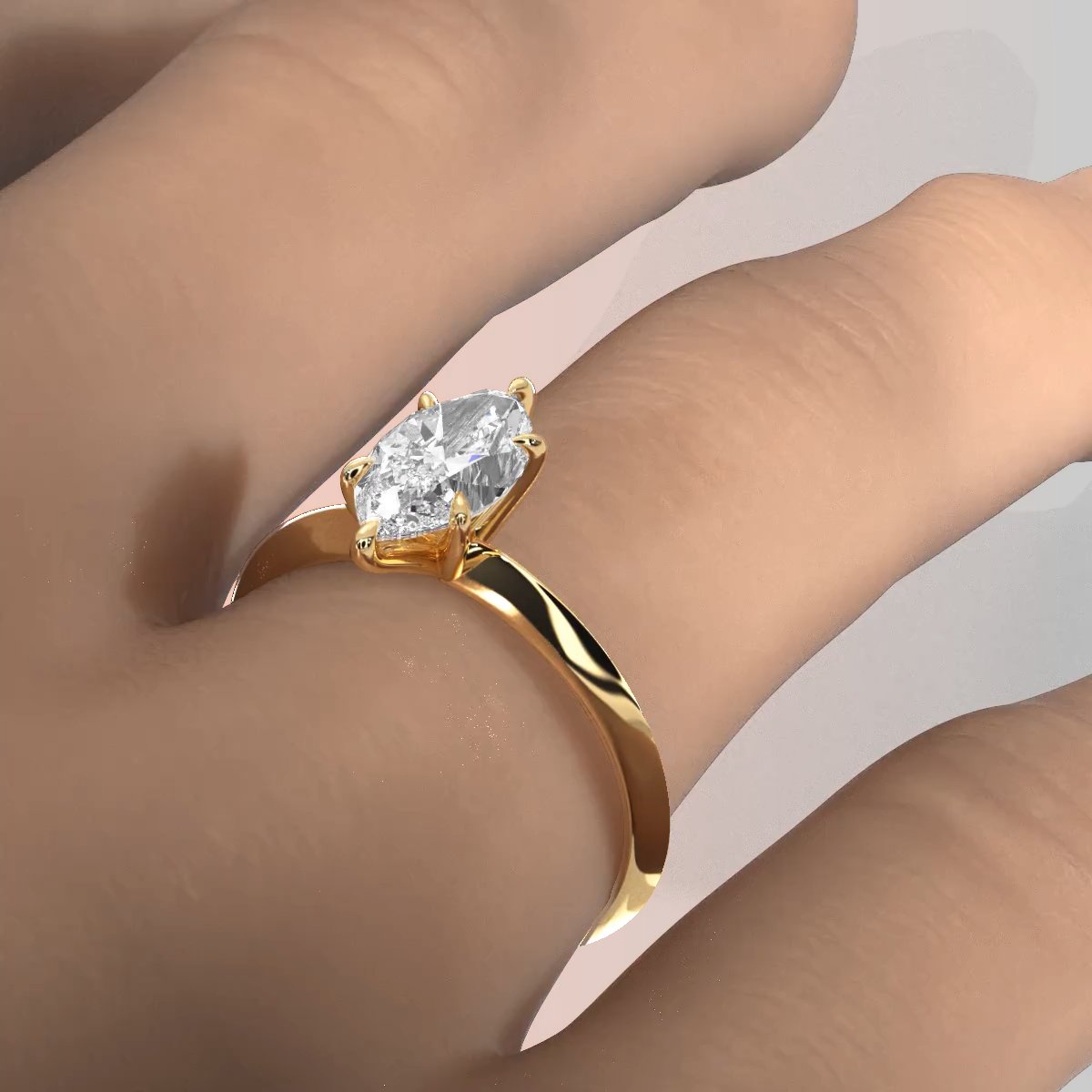 3g 2.2mm Claw Prong Solitaire Style Lab Grown Diamond Engagement Ring IGI Certified 1.00 Ctw.