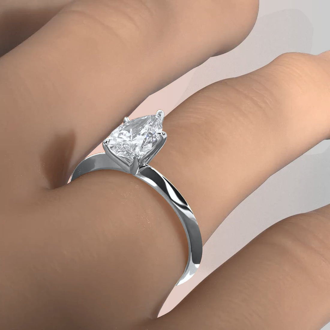 3g 2.2mm Claw Prong Solitaire Style Lab Grown Diamond Engagement Ring IGI Certified 1.00 Ctw.