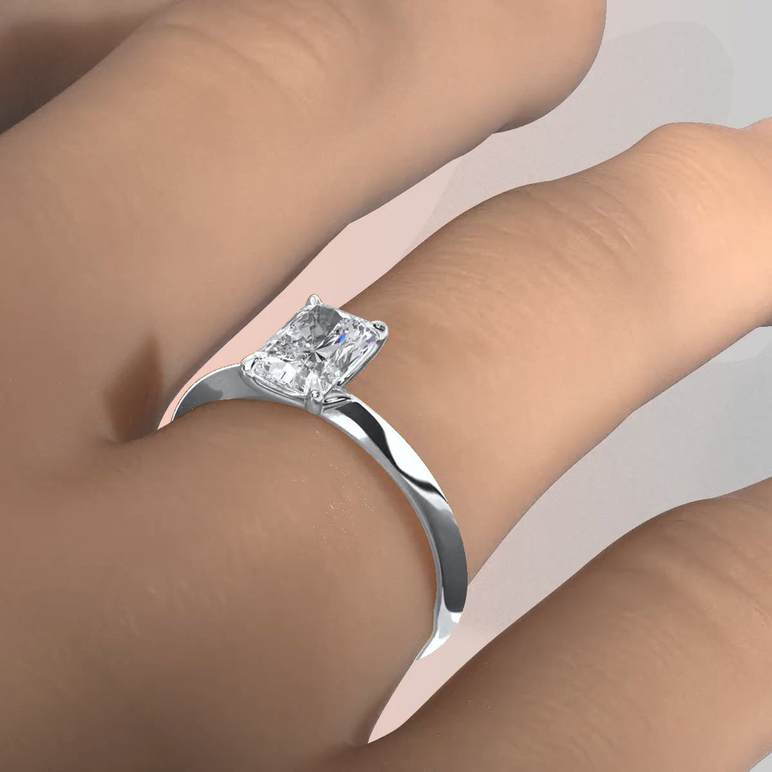 3g 2.2mm Claw Prong Solitaire Style Lab Grown Diamond Engagement Ring IGI Certified 1.00 Ctw.