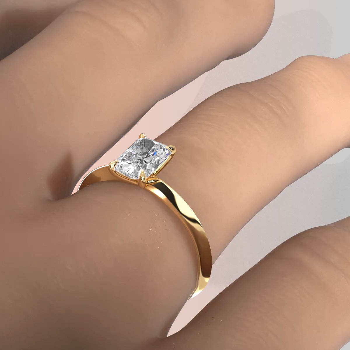 3g 2.2mm Claw Prong Solitaire Style Lab Grown Diamond Engagement Ring IGI Certified 1.00 Ctw.