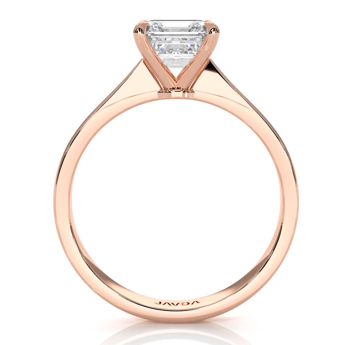 3g Lab Grown Diamond Tapper Solitaire IGI Certified Engagement Ring Setting 2mm 1.00 Ctw.