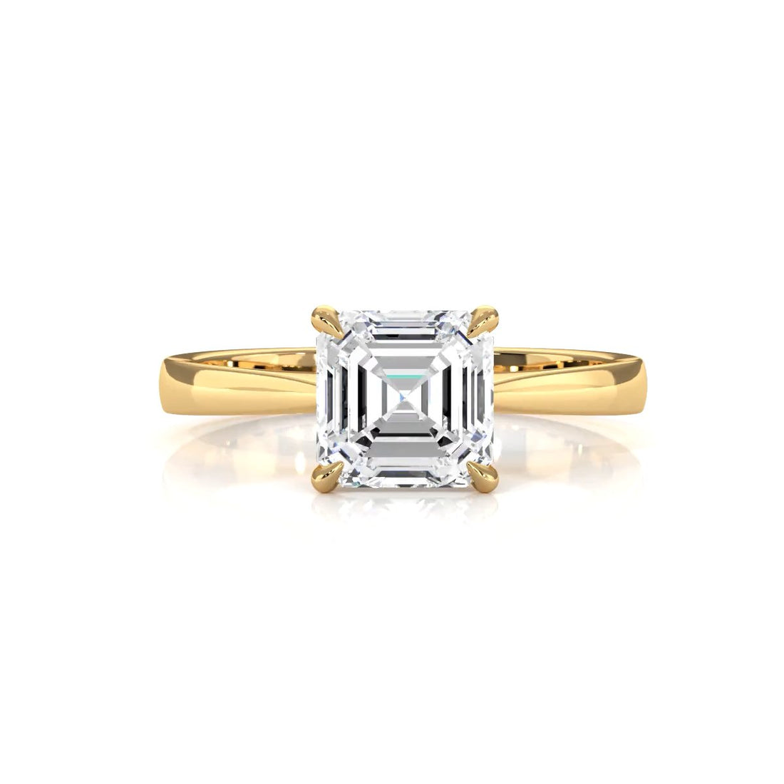 3g Lab Grown Diamond Tapper Solitaire IGI Certified Engagement Ring Setting 2mm 1.00 Ctw.