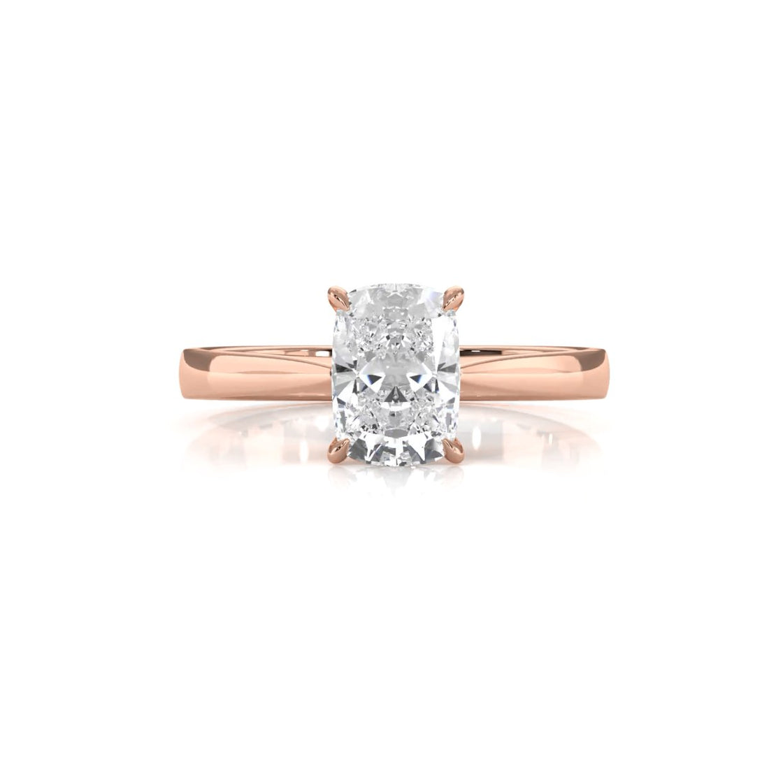 3g Lab Grown Diamond Tapper Solitaire IGI Certified Engagement Ring Setting 2mm 1.00 Ctw.