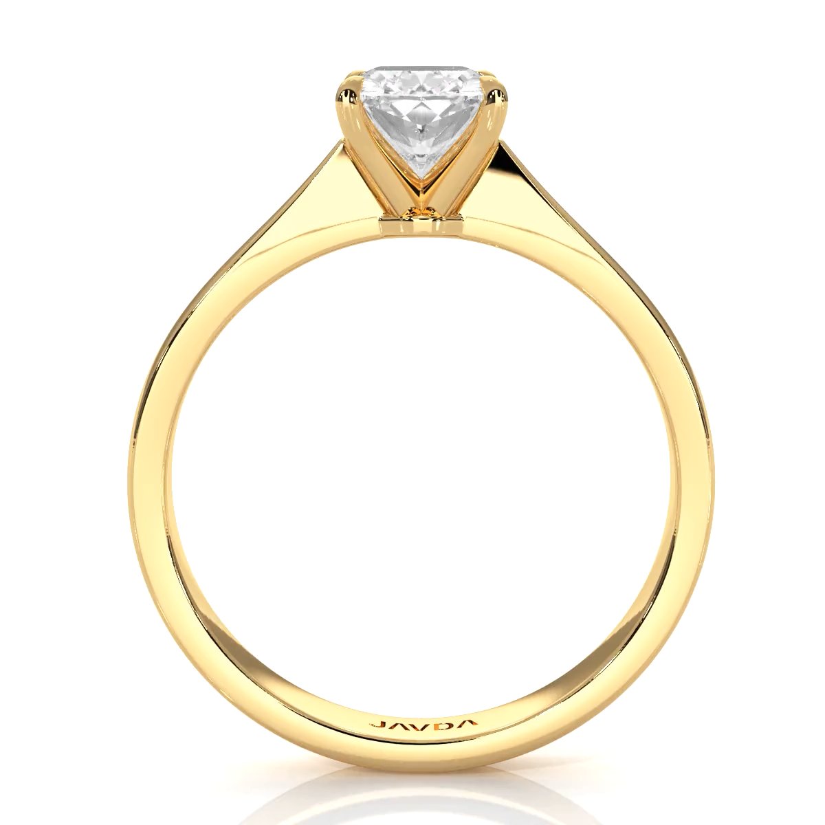 3g Lab Grown Diamond Tapper Solitaire IGI Certified Engagement Ring Setting 2mm 1.00 Ctw.