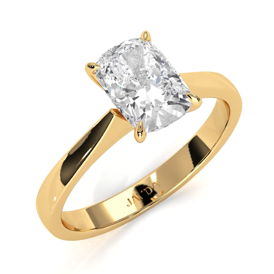 3g Lab Grown Diamond Tapper Solitaire IGI Certified Engagement Ring Setting 2mm 1.00 Ctw.