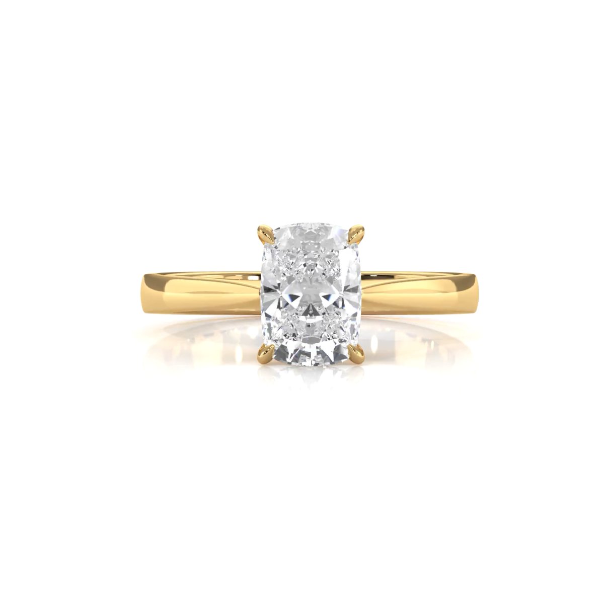 3g Lab Grown Diamond Tapper Solitaire IGI Certified Engagement Ring Setting 2mm 1.00 Ctw.