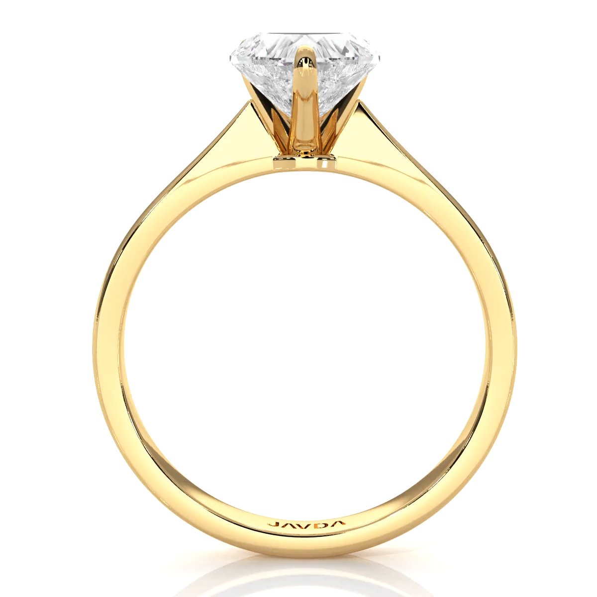 3g Lab Grown Diamond Tapper Solitaire IGI Certified Engagement Ring Setting 2mm 1.00 Ctw.