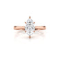 3g Lab Grown Diamond Tapper Solitaire IGI Certified Engagement Ring Setting 2mm 1.00 Ctw.