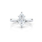 3g Lab Grown Diamond Tapper Solitaire IGI Certified Engagement Ring Setting 2mm 1.00 Ctw.
