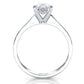 3g Lab Grown Diamond Tapper Solitaire IGI Certified Engagement Ring Setting 2mm 1.00 Ctw.