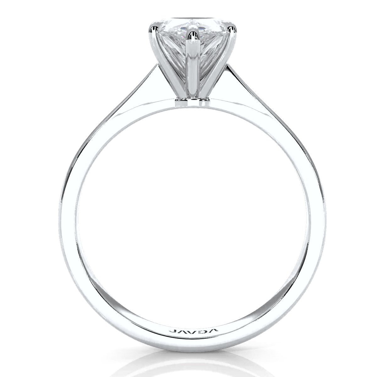 3g Lab Grown Diamond Tapper Solitaire IGI Certified Engagement Ring Setting 2mm 1.00 Ctw.