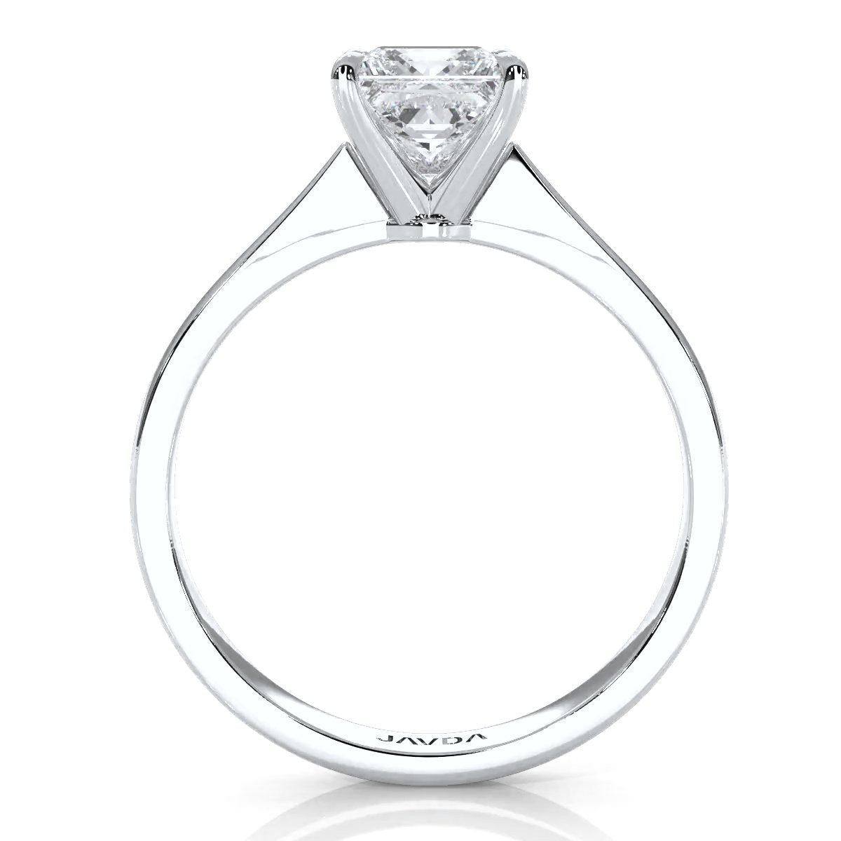3g Lab Grown Diamond Tapper Solitaire IGI Certified Engagement Ring Setting 2mm 1.00 Ctw.