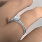 3g Lab Grown Diamond Tapper Solitaire IGI Certified Engagement Ring Setting 2mm 1.00 Ctw.
