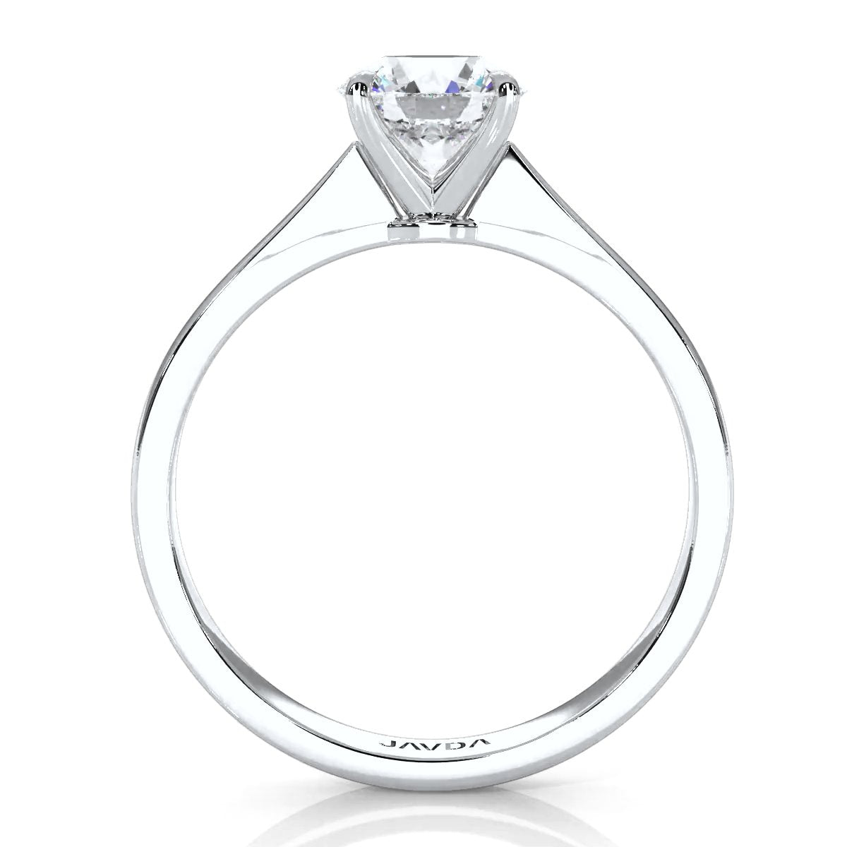 3g Lab Grown Diamond Tapper Solitaire IGI Certified Engagement Ring Setting 2mm 1.00 Ctw.