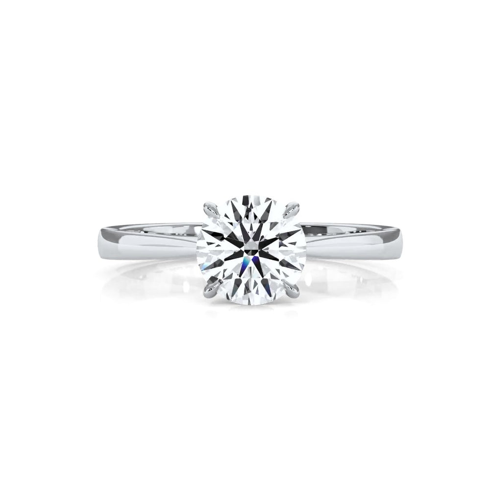 3g Lab Grown Diamond Tapper Solitaire IGI Certified Engagement Ring Setting 2mm 1.00 Ctw.