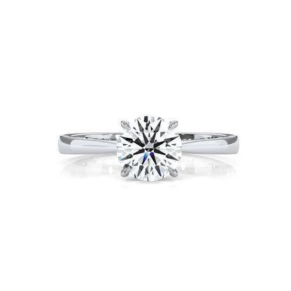 3g Lab Grown Diamond Tapper Solitaire IGI Certified Engagement Ring Setting 2mm 1.00 Ctw.