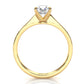 3g Lab Grown Diamond Tapper Solitaire IGI Certified Engagement Ring Setting 2mm 1.00 Ctw.
